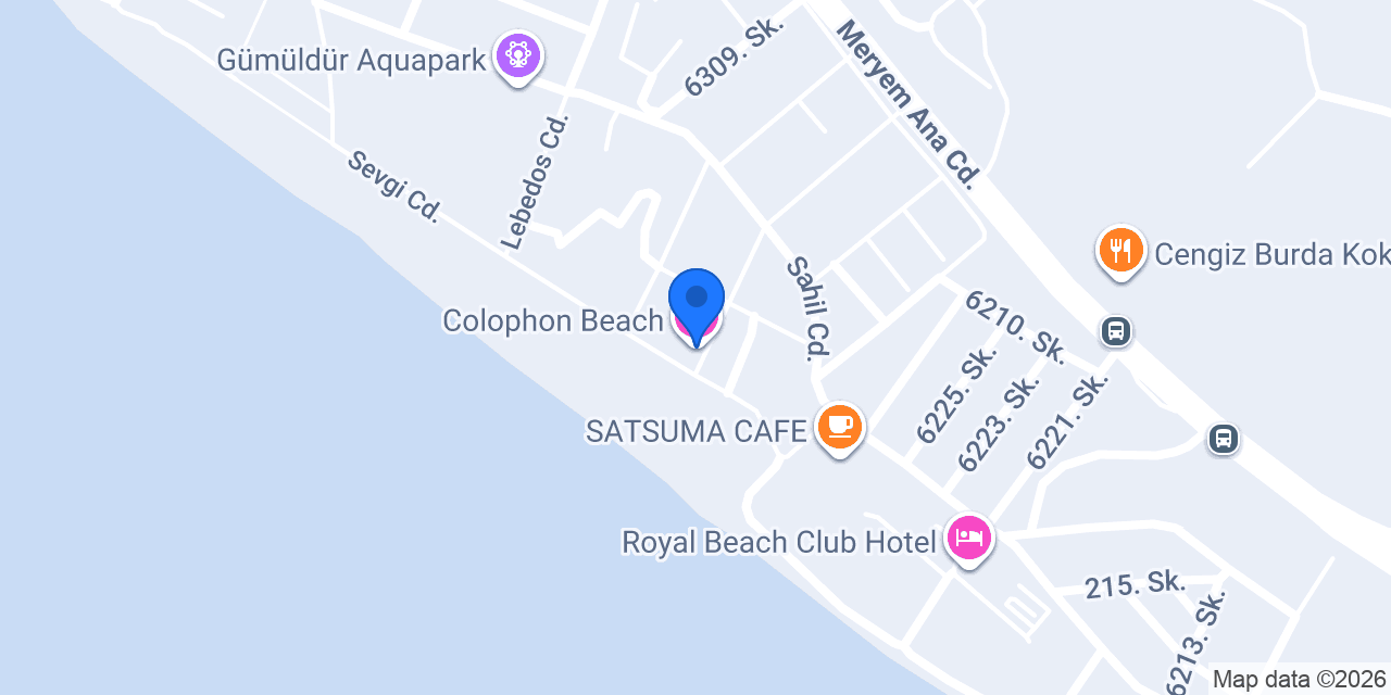 Colophon Beach konumu
