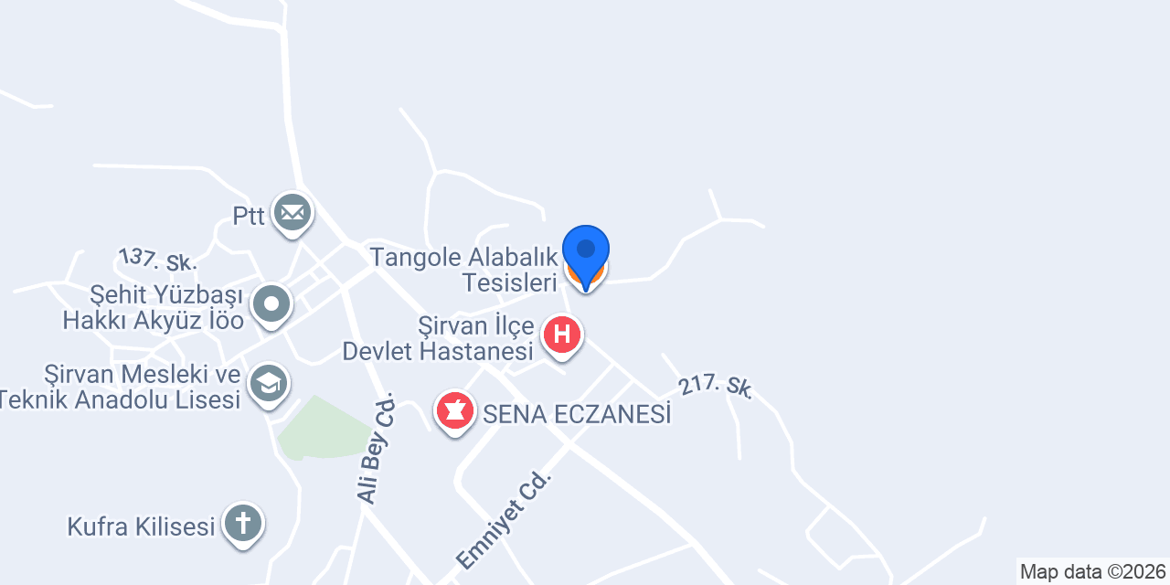 Tangole Alabalık Tesisleri konumu