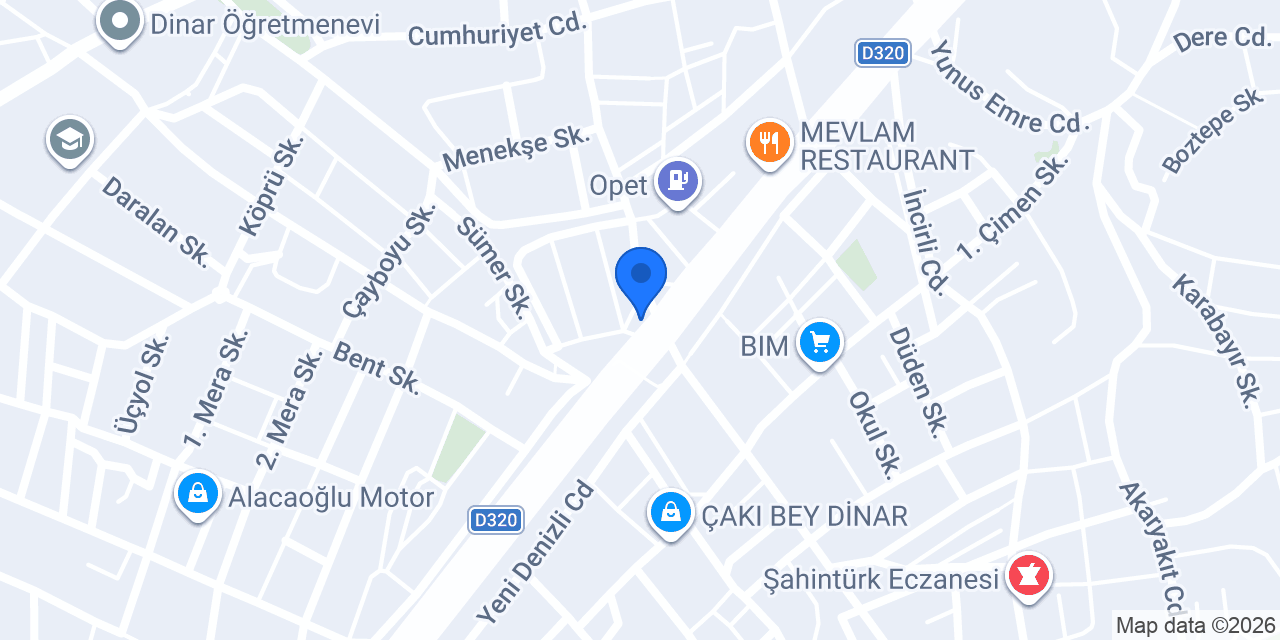 Özgüven Otomotiv konumu