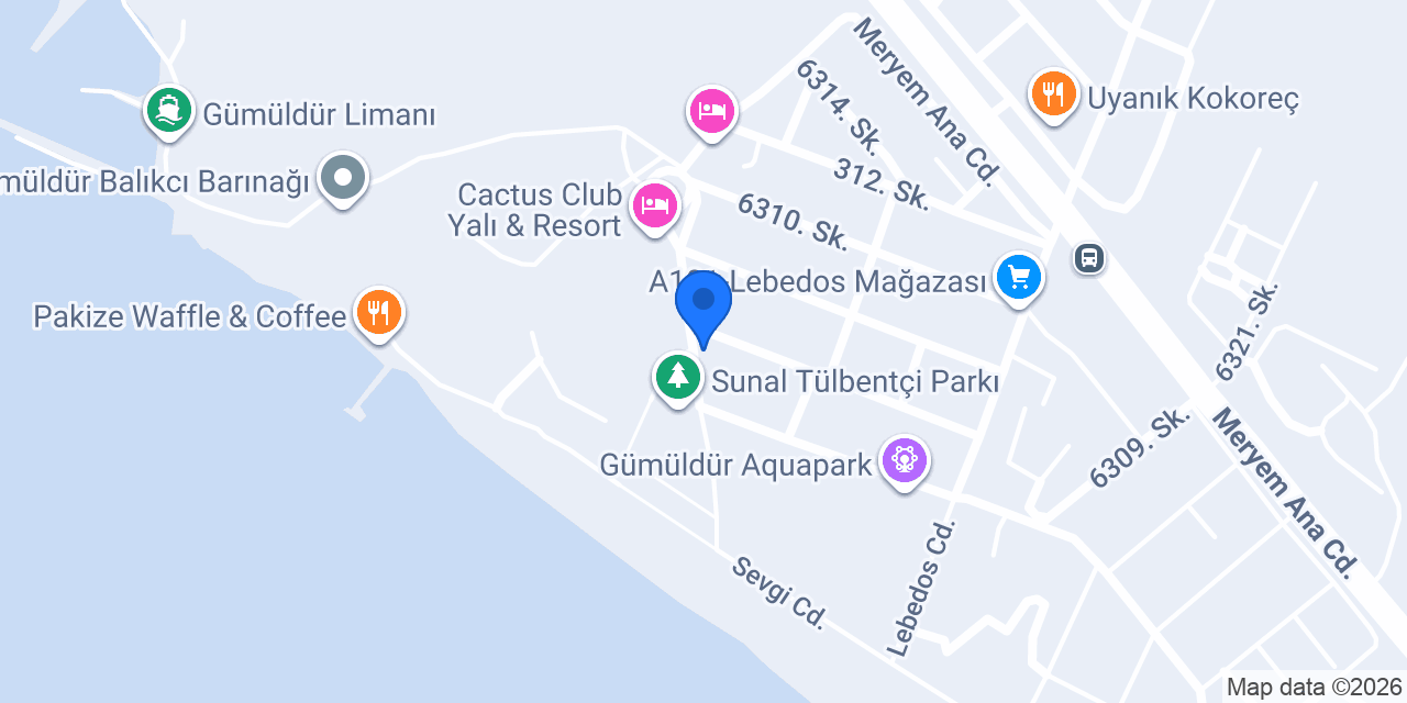 Otel Yeşildağ konumu