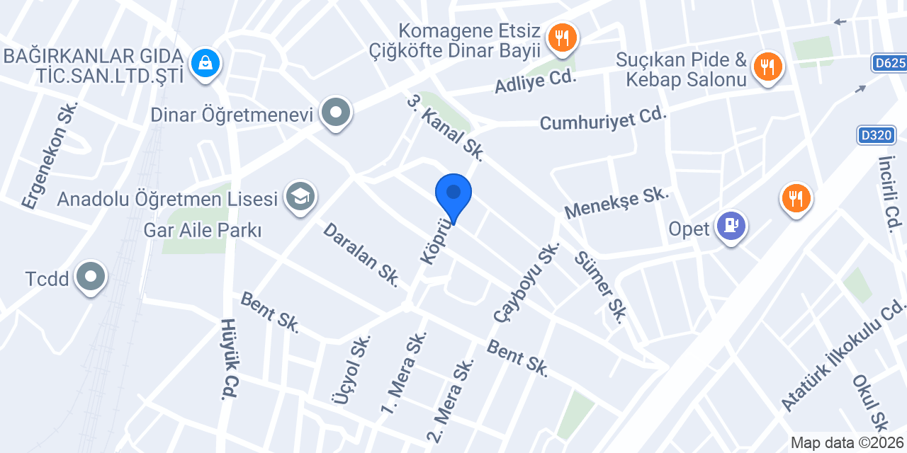 Nimet Pide&Izgara Salonu konumu
