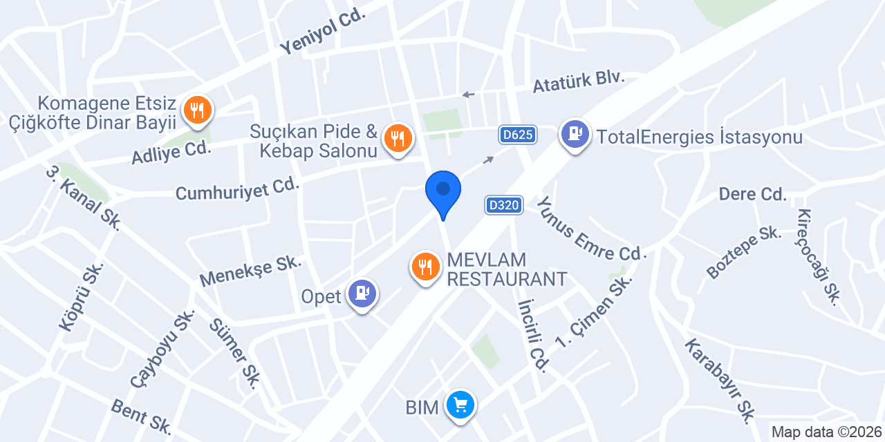 Yayla kebap salonu konumu
