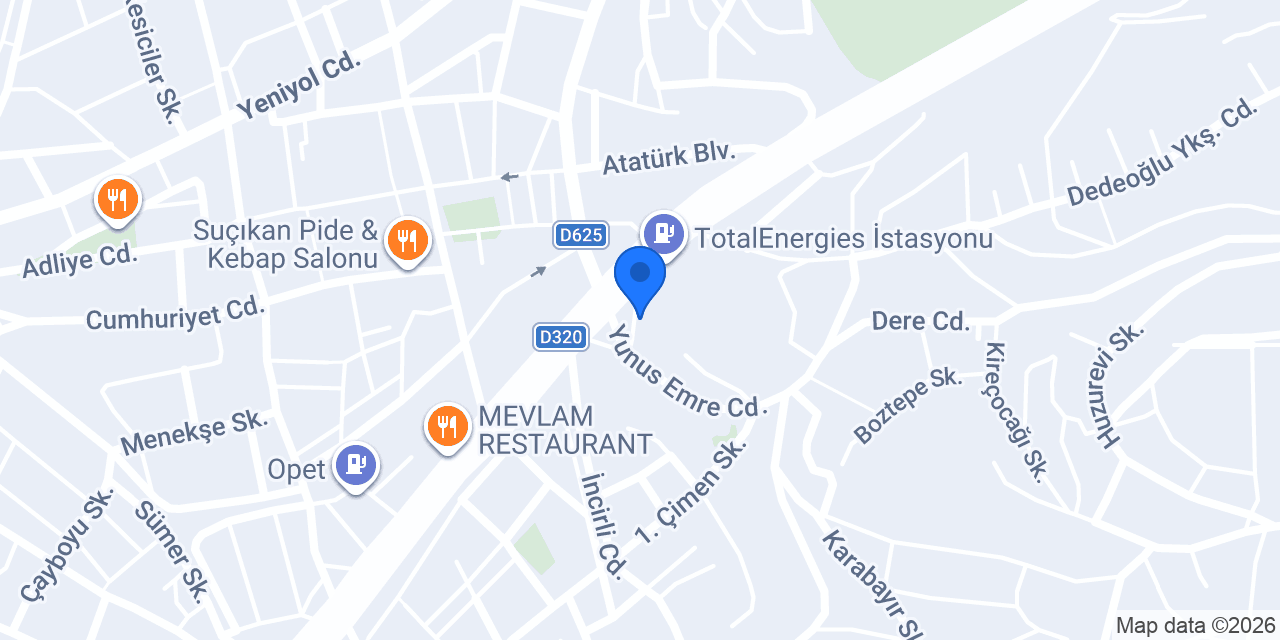 Yüksel Traktör Ltd Şti. konumu