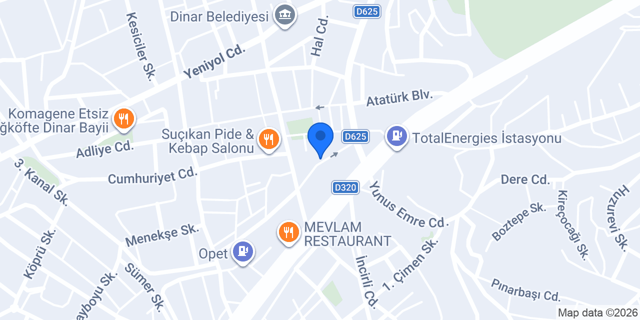 UÇMAN OTEL konumu