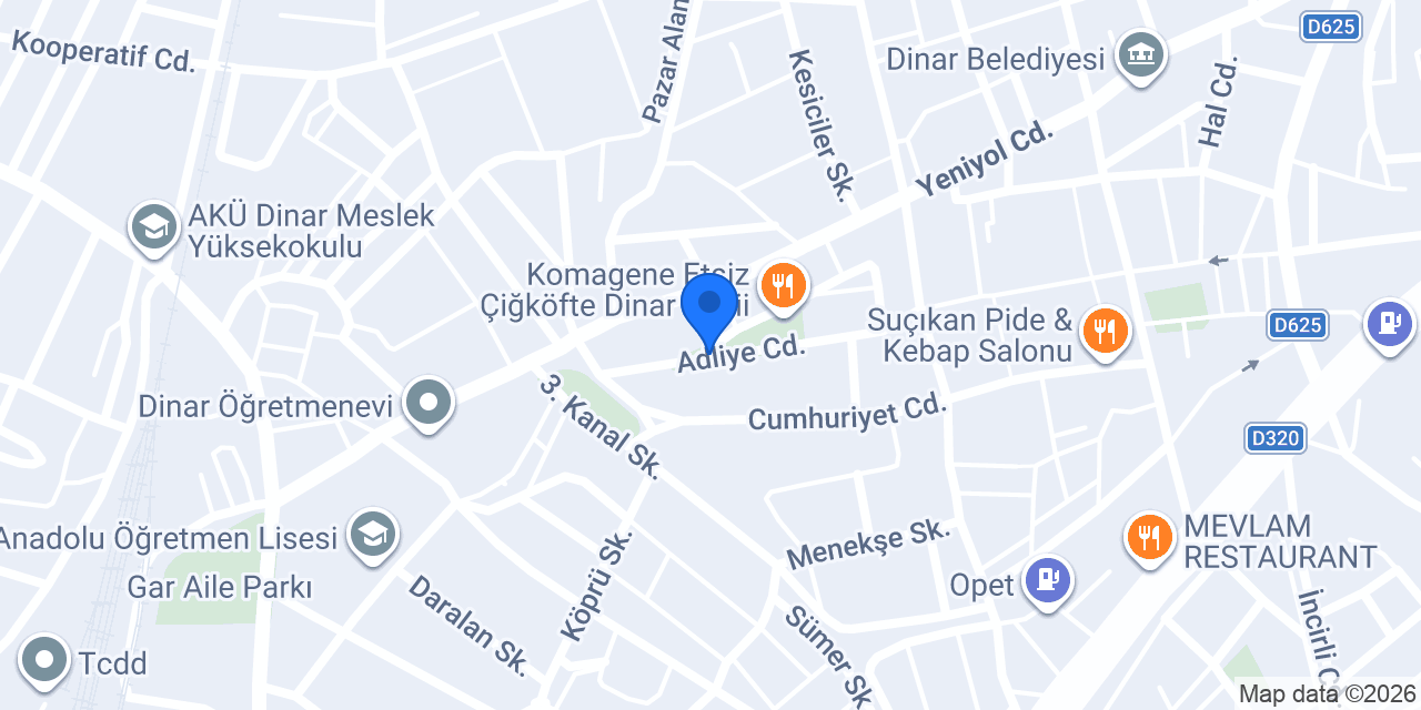 Dinar Store konumu