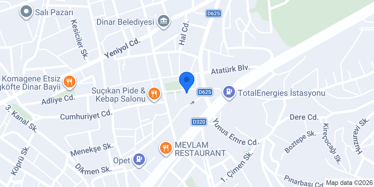 Dinar Özel Güvenlik Kurumu Tic.Ltd.Şti. konumu
