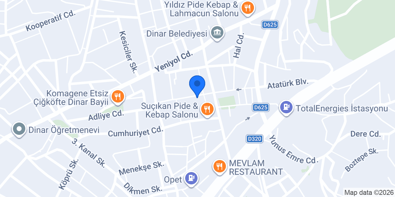 DİNAR HARİTA MÜHENDİSLİK konumu