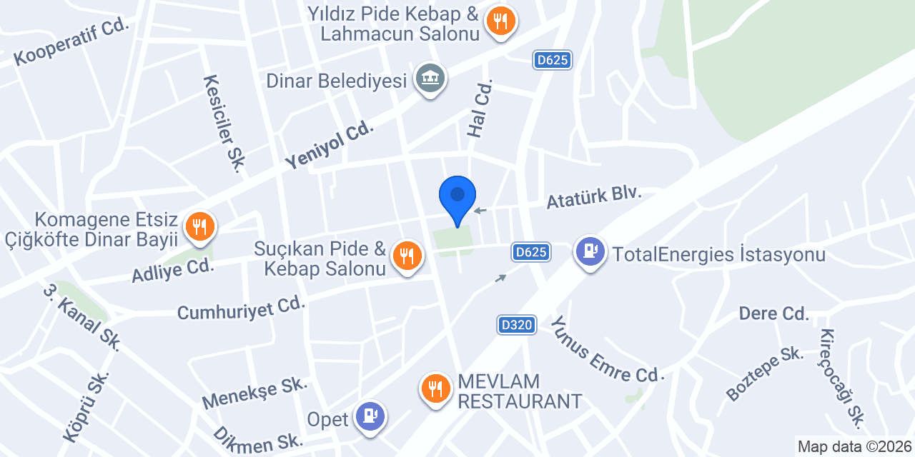 Dinar Taksi Mücahit konumu