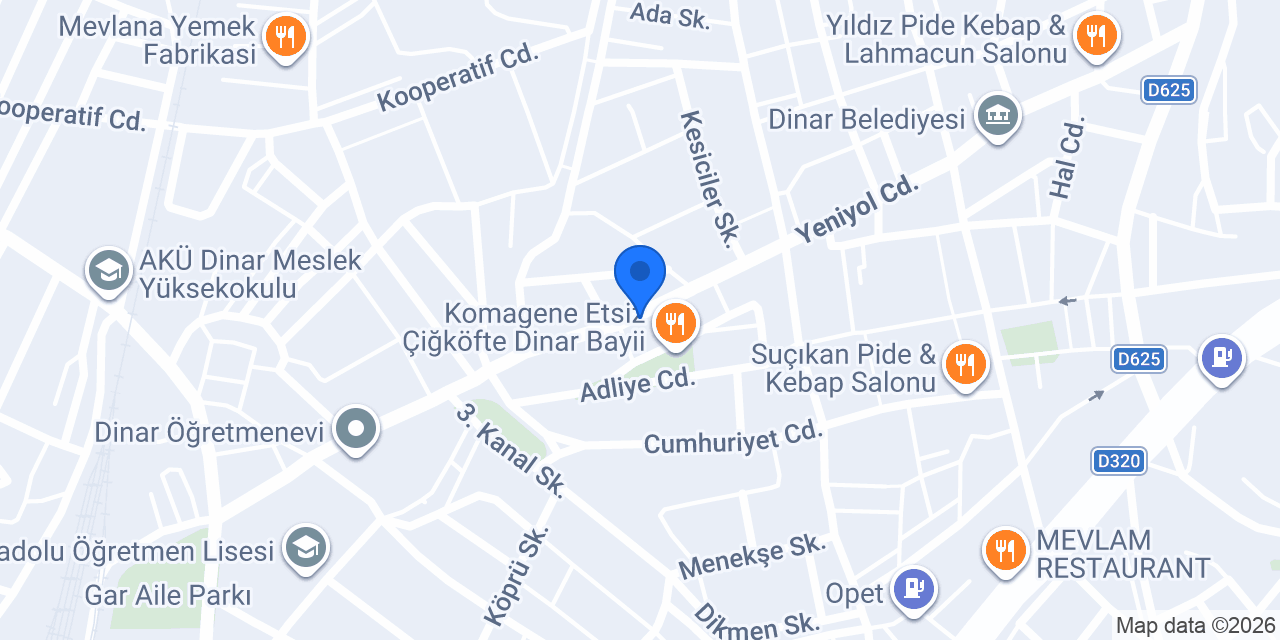DİNAR REKLAM konumu