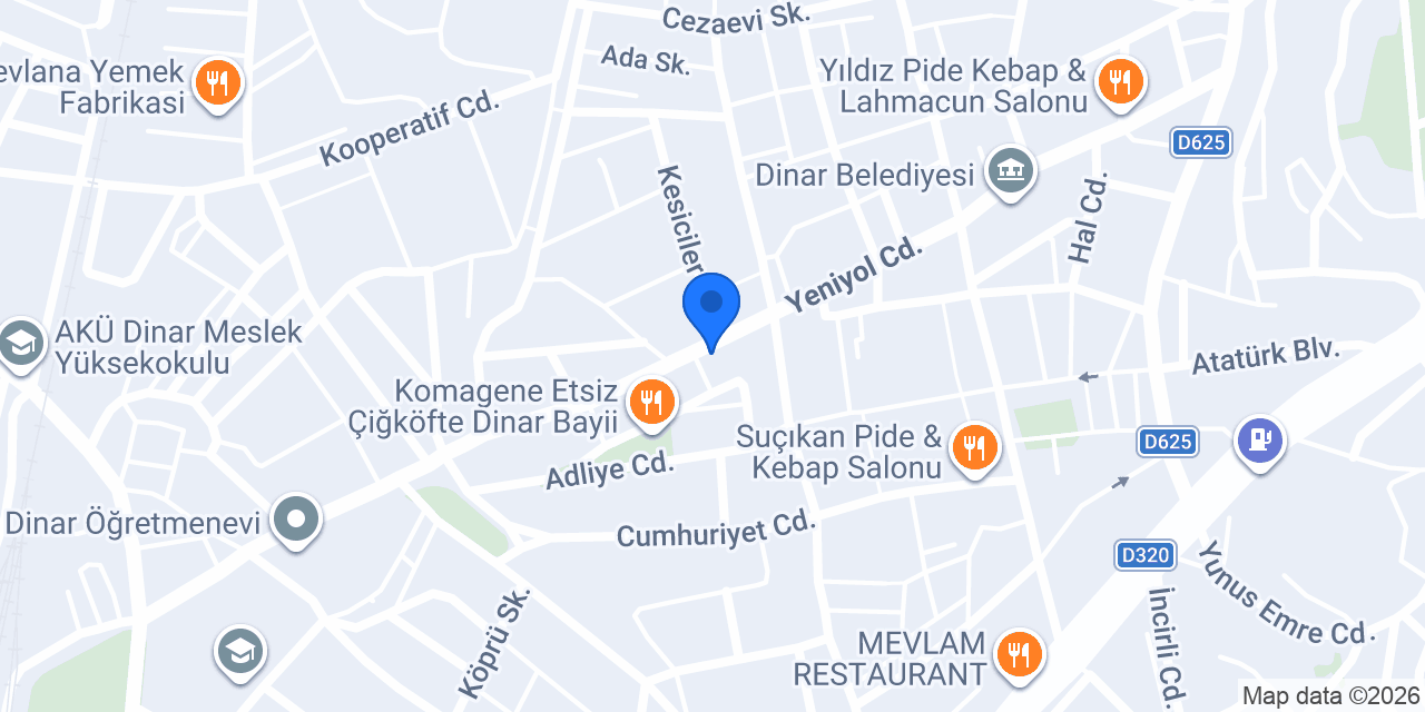 Avşar Veteriner Kliniği konumu