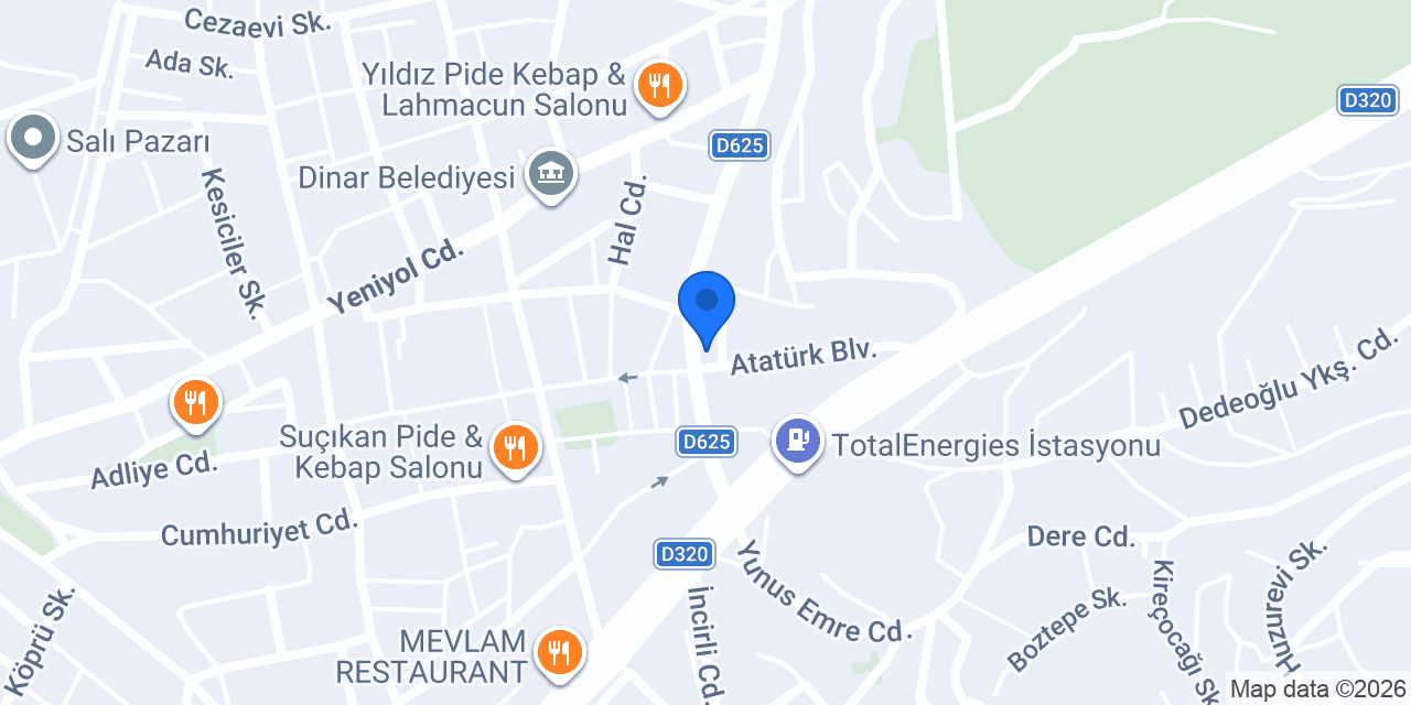Dinar Alim Erkek Kuaförü konumu