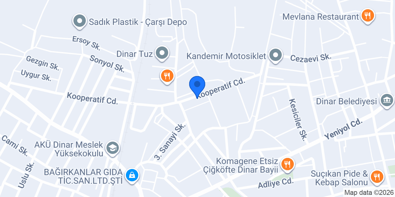 Şevik ahşap mobilya konumu