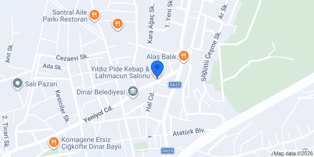 Yıldız Pide Kebap & Lahmacun Salonu konumu