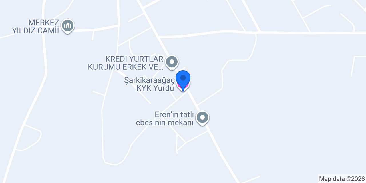 Şarkikaraağaç KYK Yurdu konumu