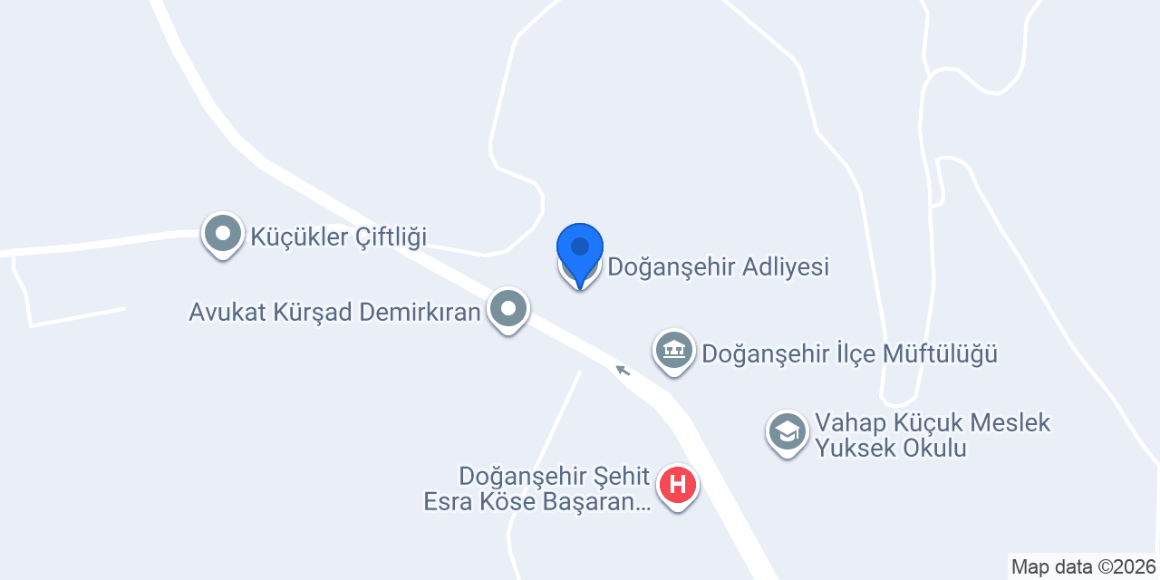 Doğanşehir Adliyesi konumu
