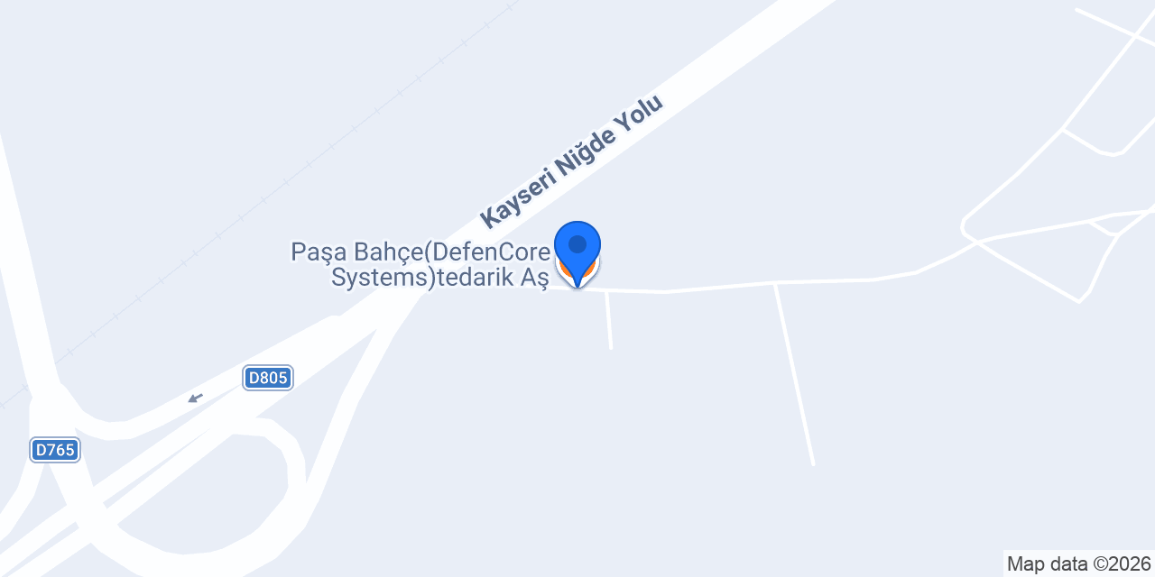 Paşa Bahçe(DefenCore Systems)tedarik Aş konumu