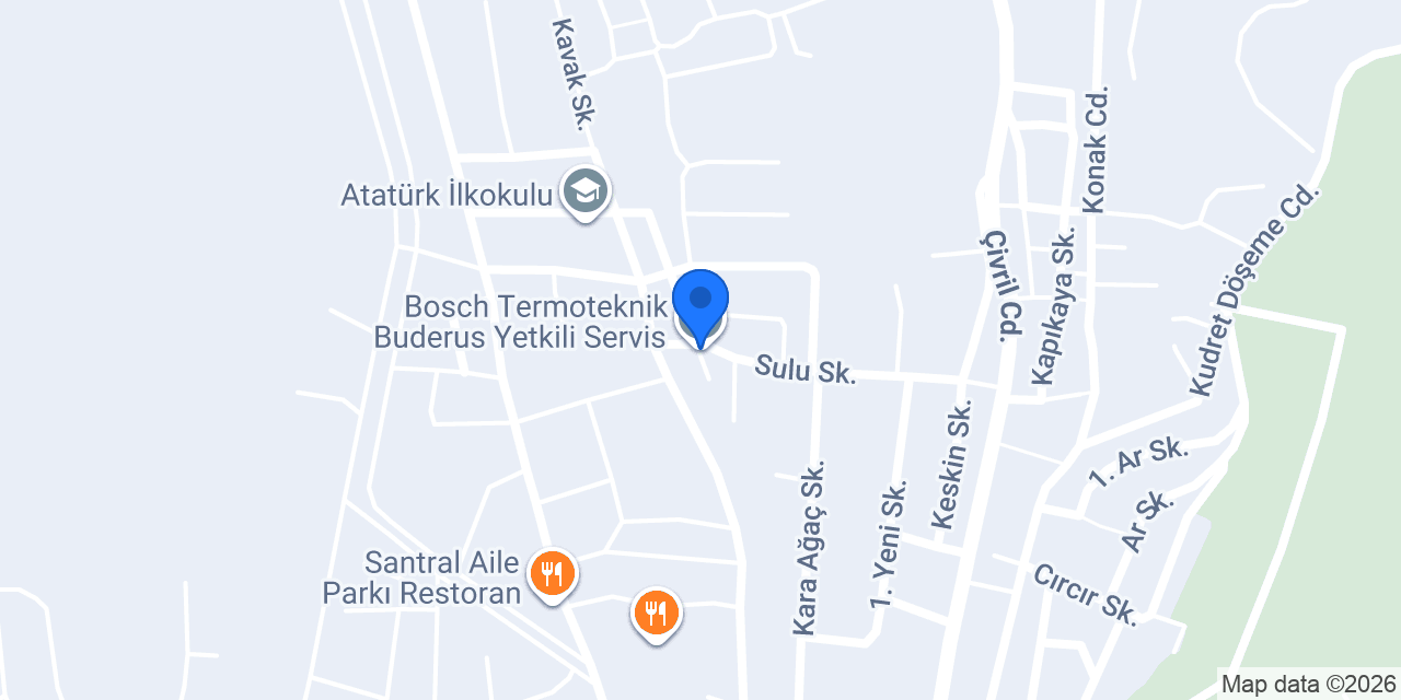 Bosch Termoteknik Buderus Yetkili Servis konumu