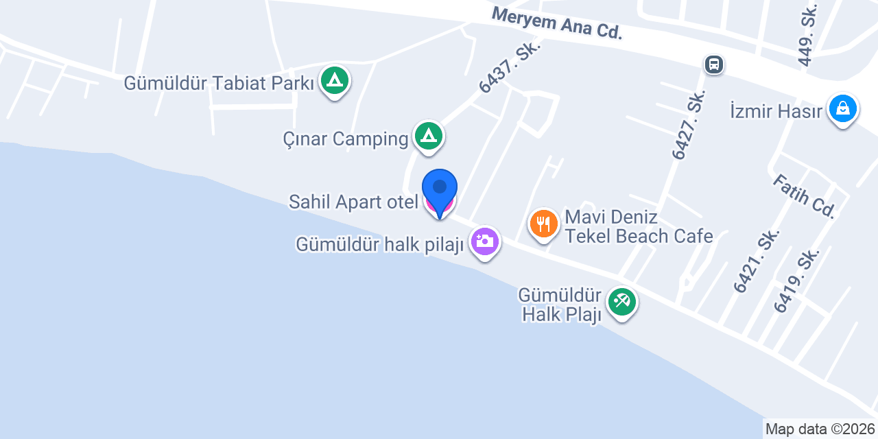 Sahil Apart otel konumu