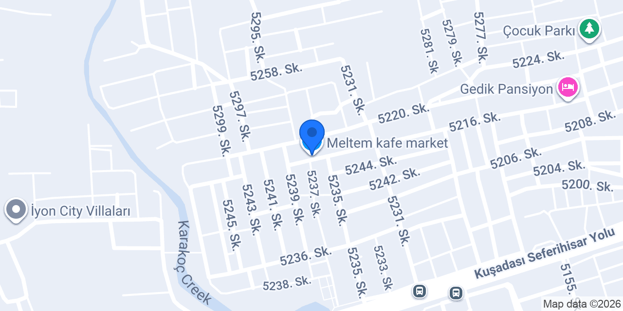 Meltem kafe market konumu