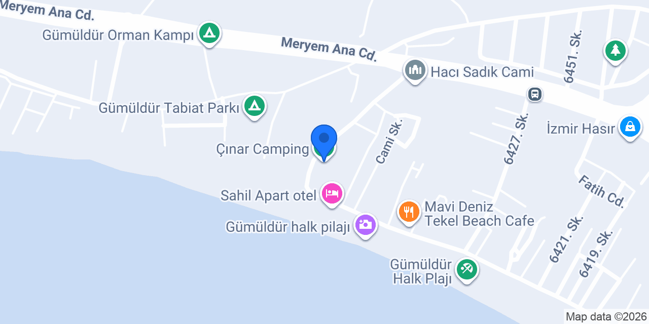 Çınar Camping konumu