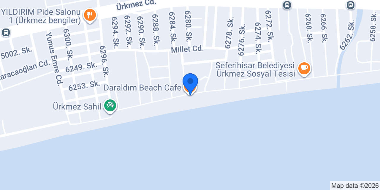 Daraldım Beach Cafe konumu