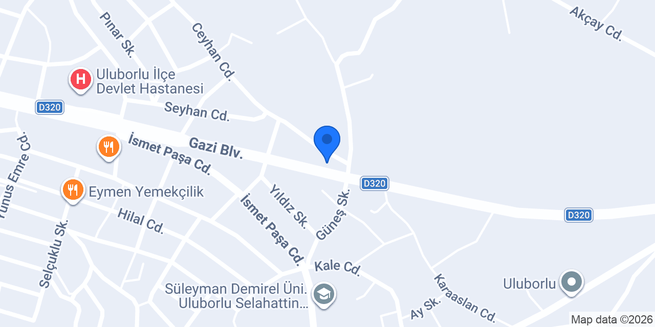 Yıldırım Erkek Öğrenci Apartları-OTEL konumu