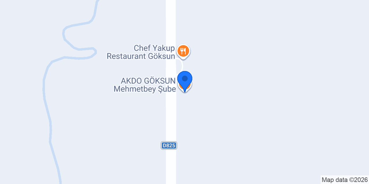 AKDO GÖKSUN Mehmetbey Şube konumu