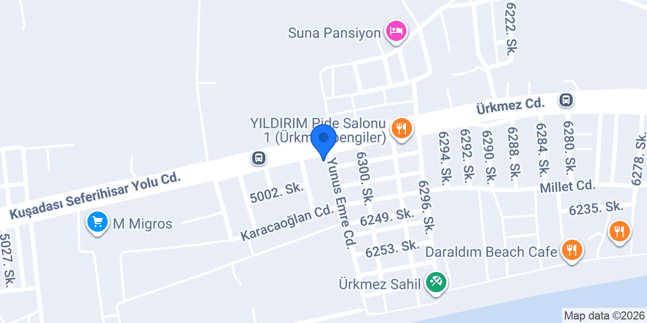 Ürkmez Yapı Pimapen Bayii konumu