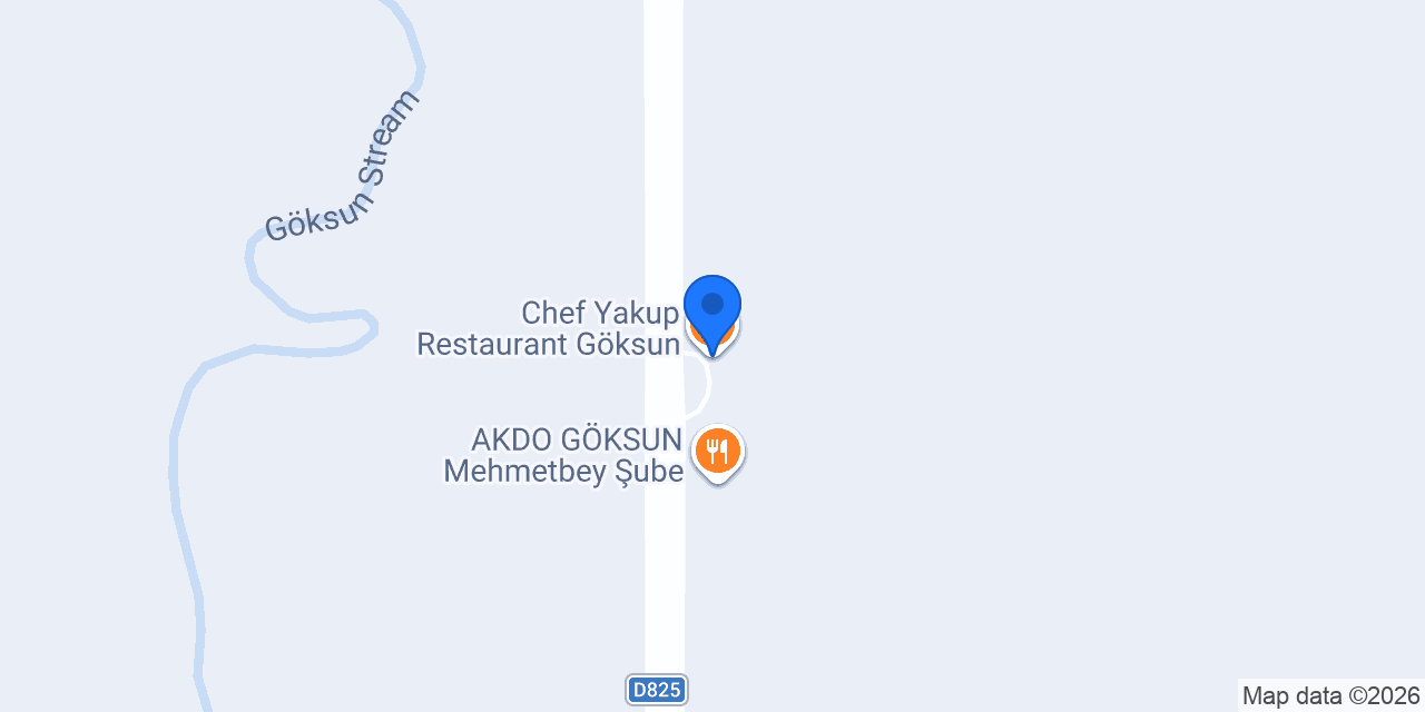 Chef Yakup Restaurant Göksun konumu