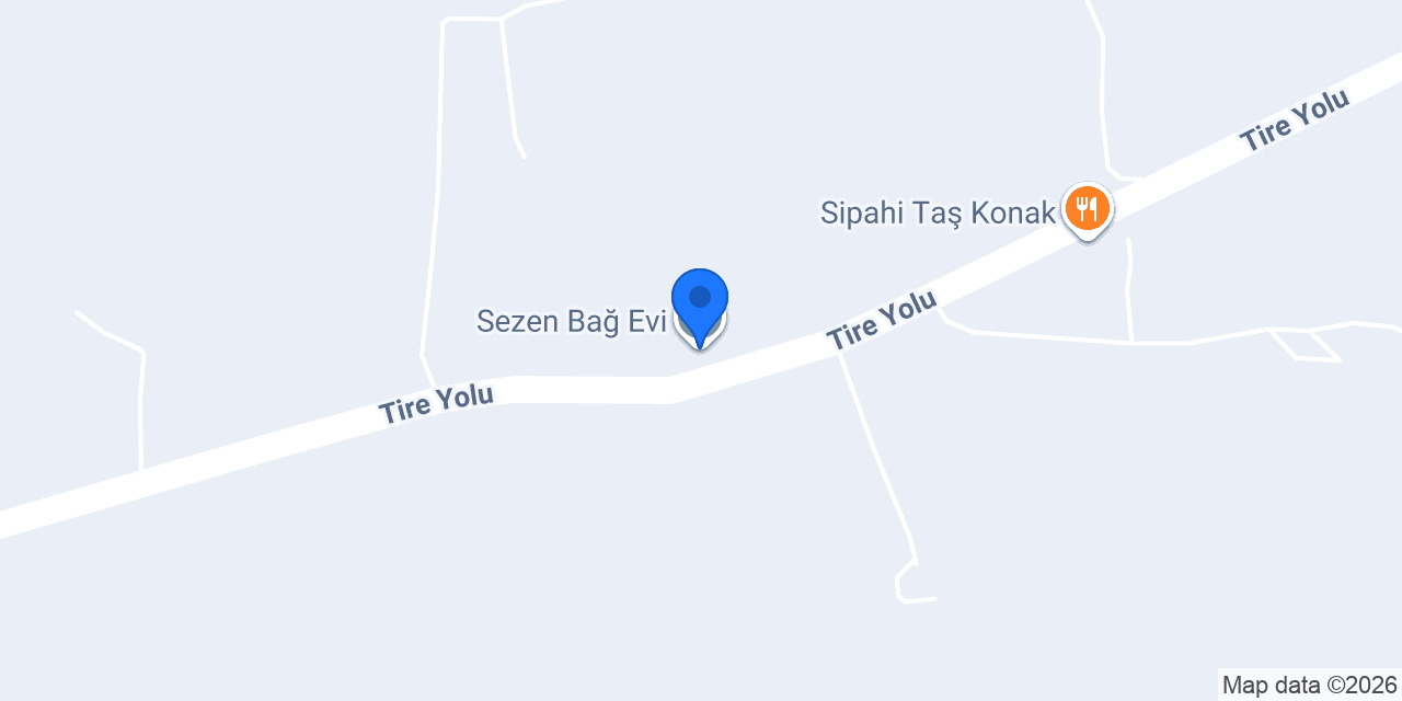 Sezen Bağ Evi konumu