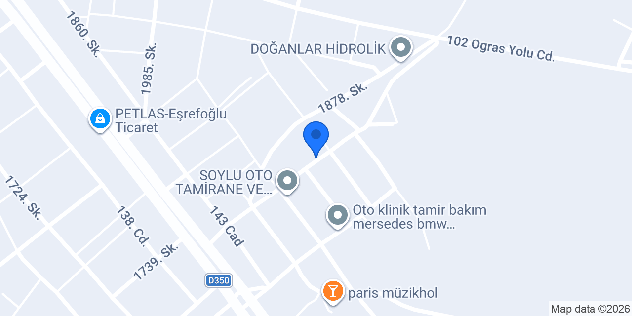 Pars oto kaporta konumu