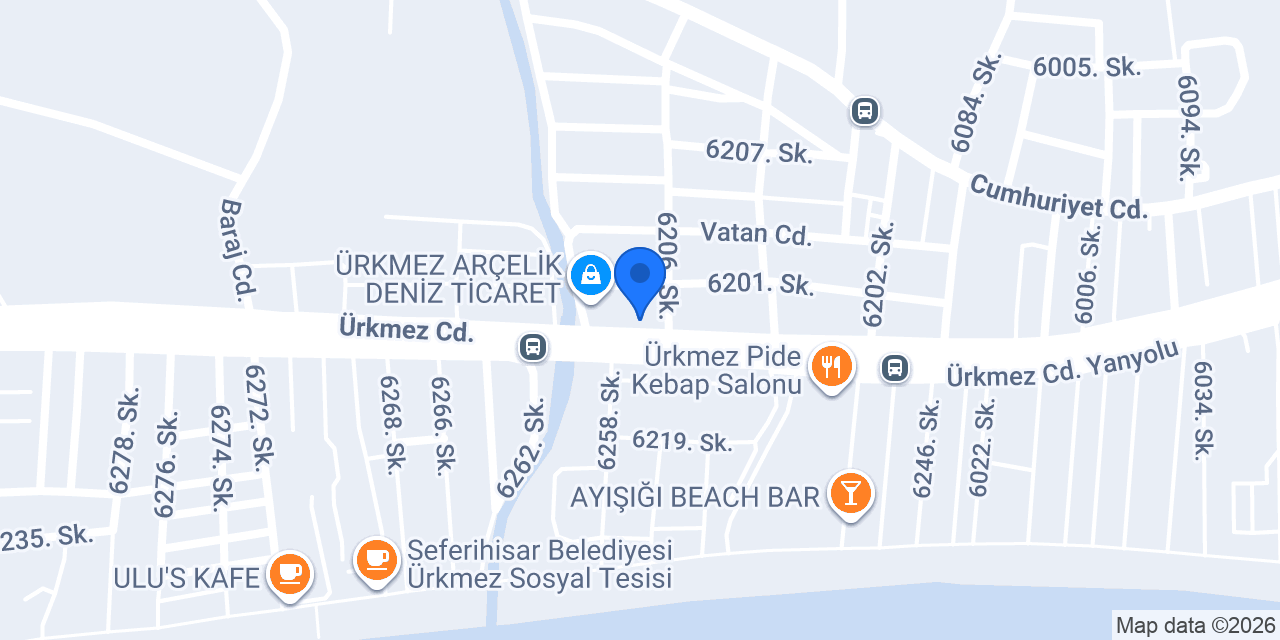 Domino's Pizza İzmir Ürkmez konumu
