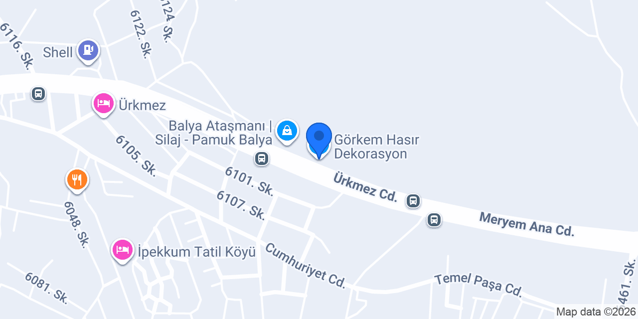 Görkem Hasır Dekorasyon konumu
