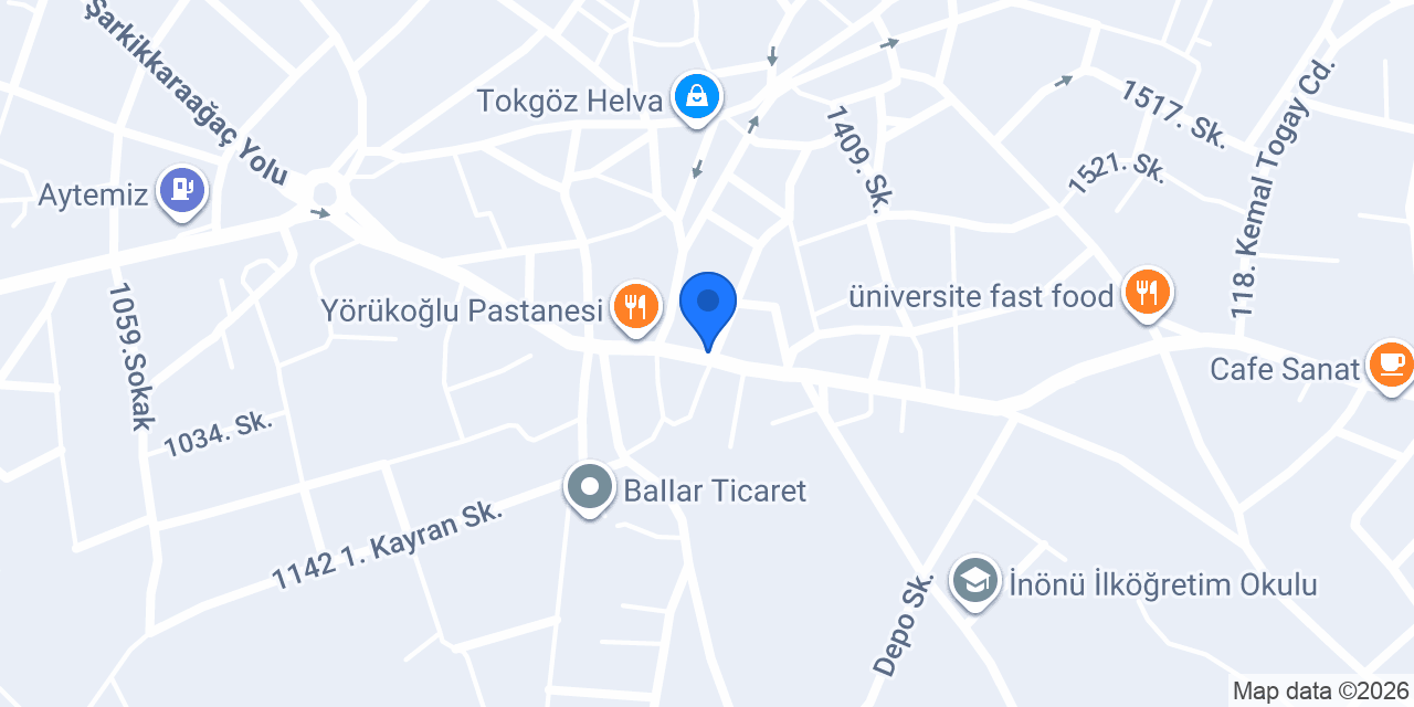 Atılgan Sürücü Kursu konumu