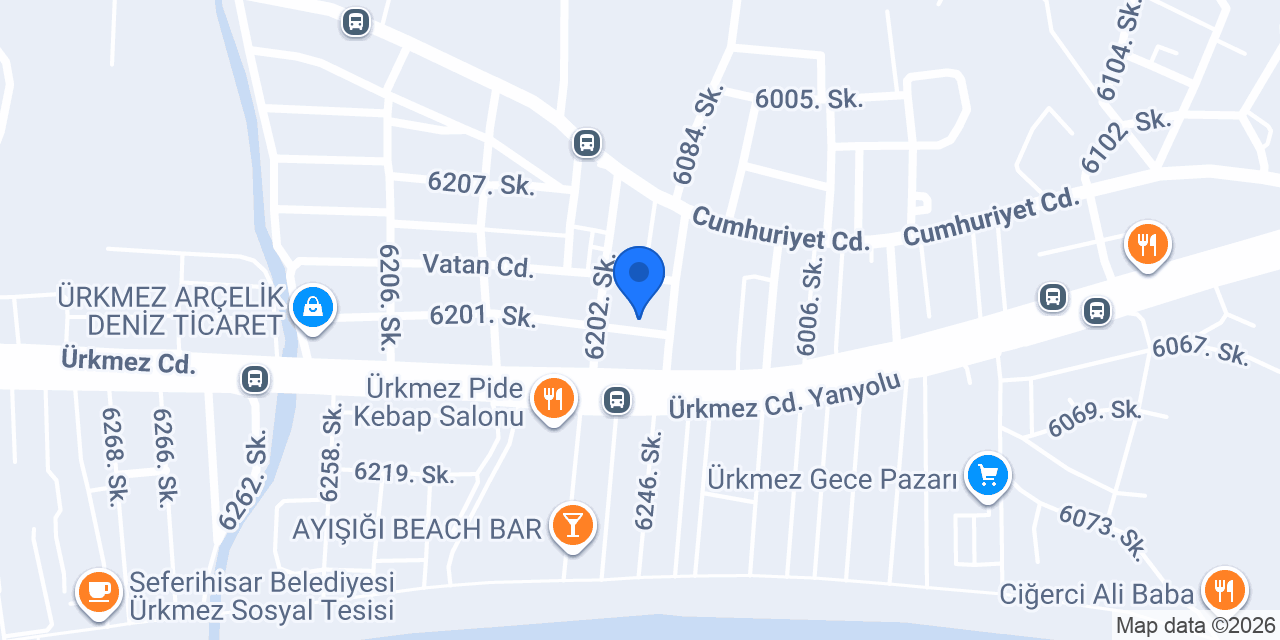 Ürkmez Ptt Şubesi konumu