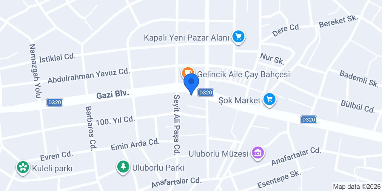 Uluborlu Noterliği konumu