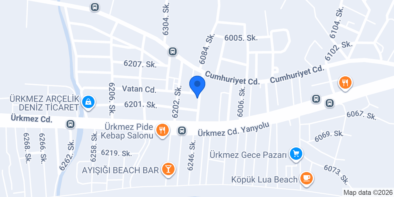 Ürkmez Uğur Çiçek Evi konumu
