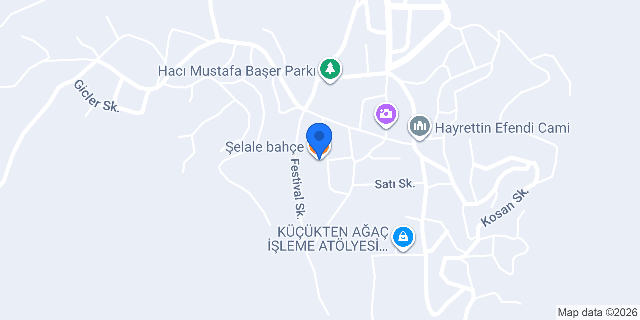 Şelale bahçe konumu