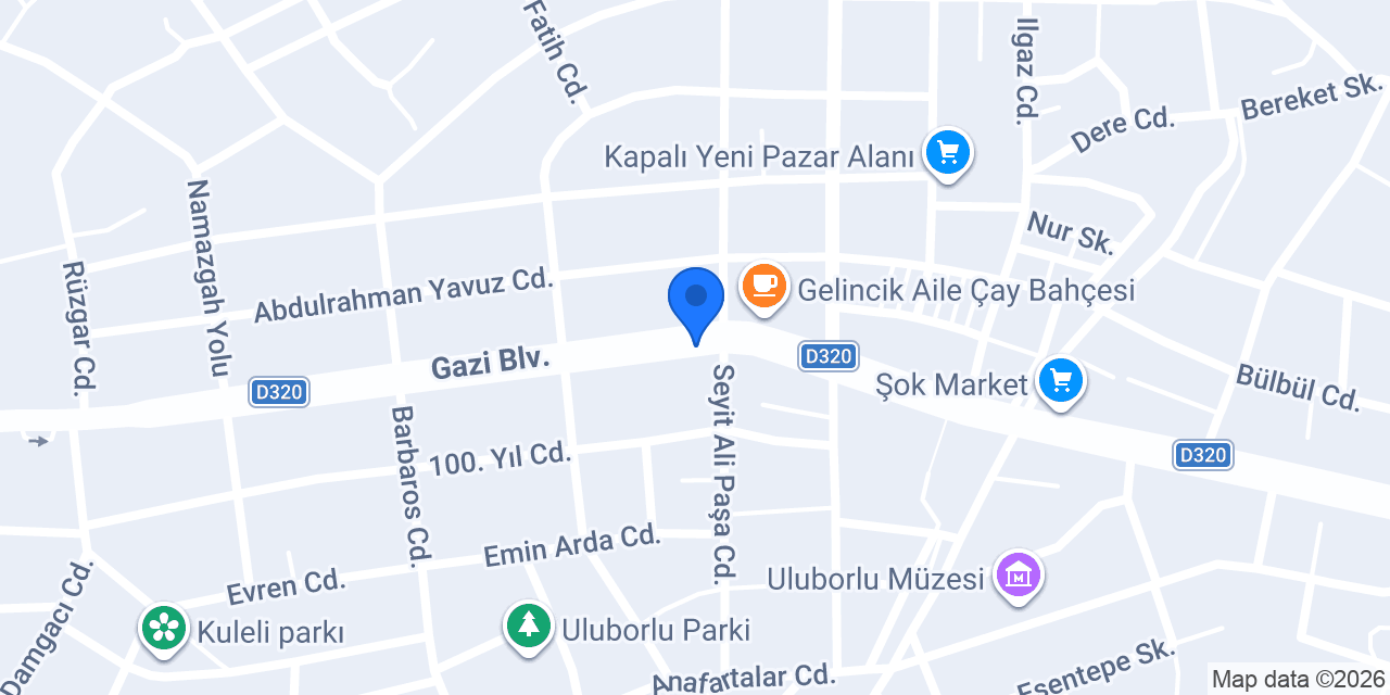 Uluborlu Kaymakamlığı konumu