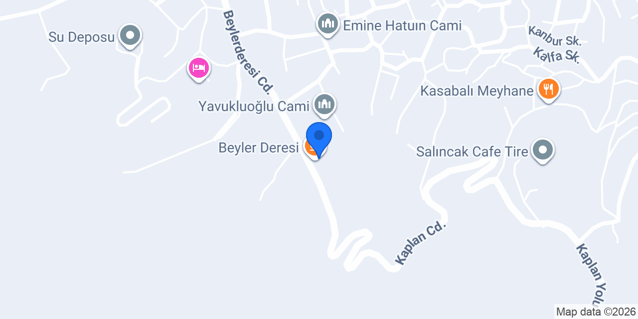 Beyler Deresi konumu