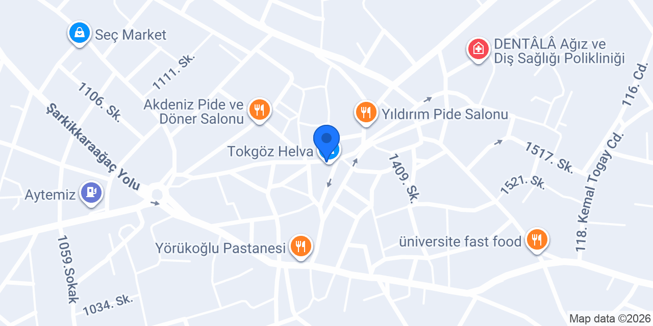 ÖZTOKGÖZLER GIDA Helvacı Şaddak Hasan konumu