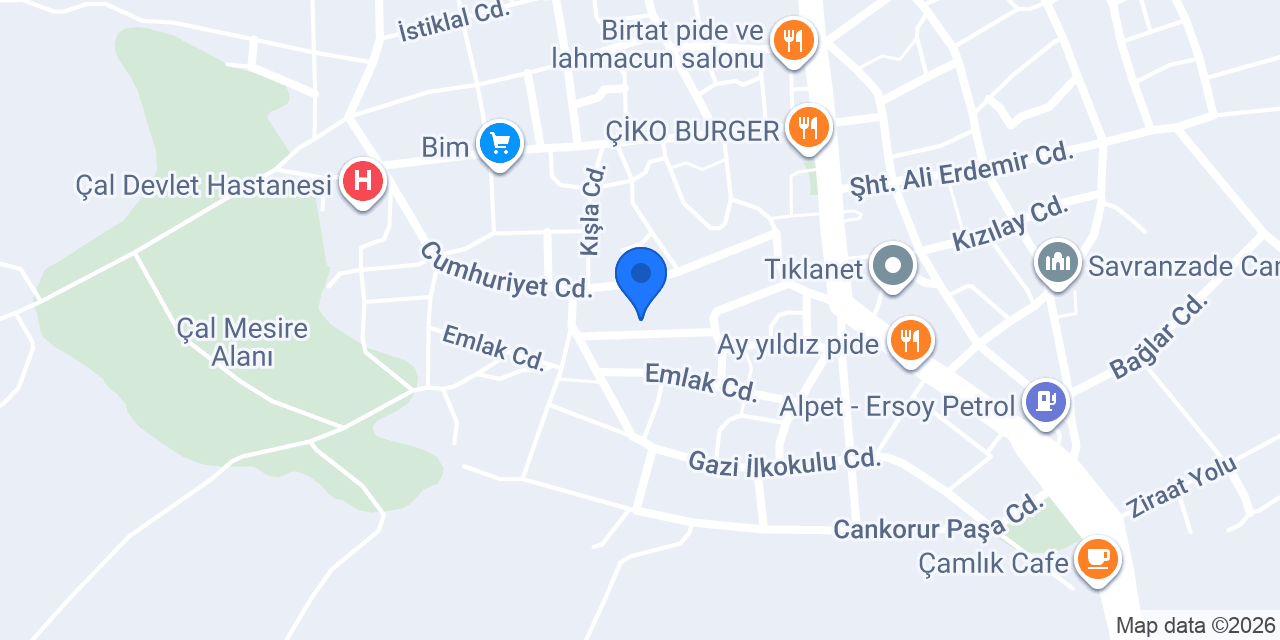 Çal Halk Eğitim Merkezi konumu