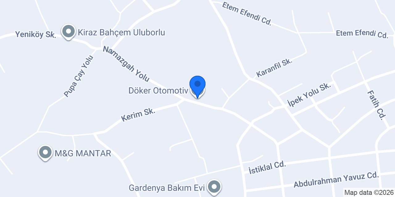 Döker Otomotiv konumu