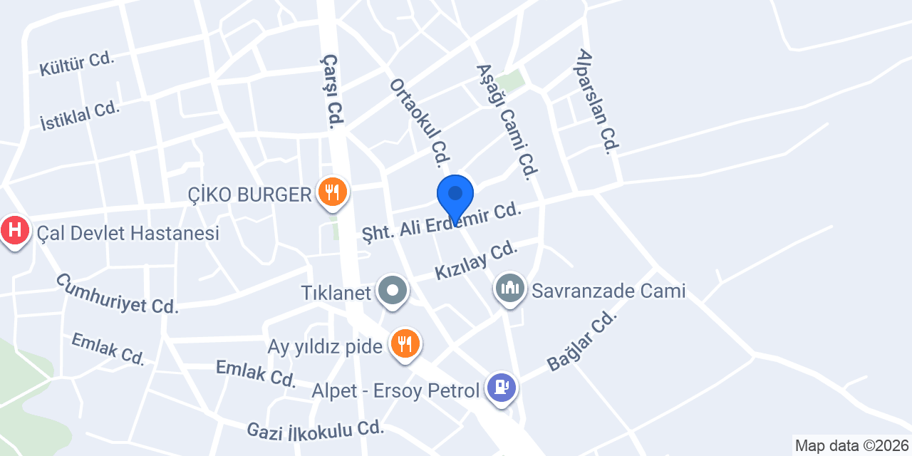 Ziraat Bankası Çal Şubesi konumu