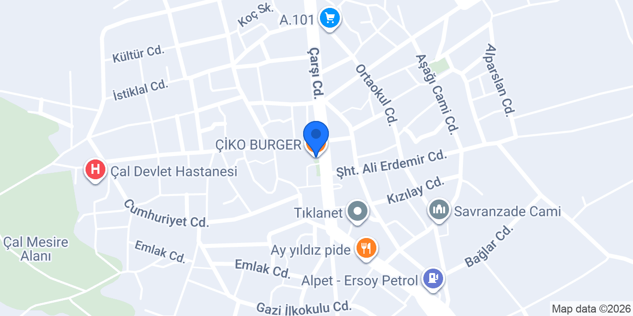 ÇİKO BURGER konumu