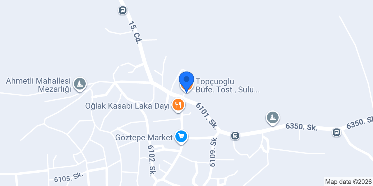 Topçuoglu Büfe. Tost , Sulu Yemek&Çorba Salonu konumu