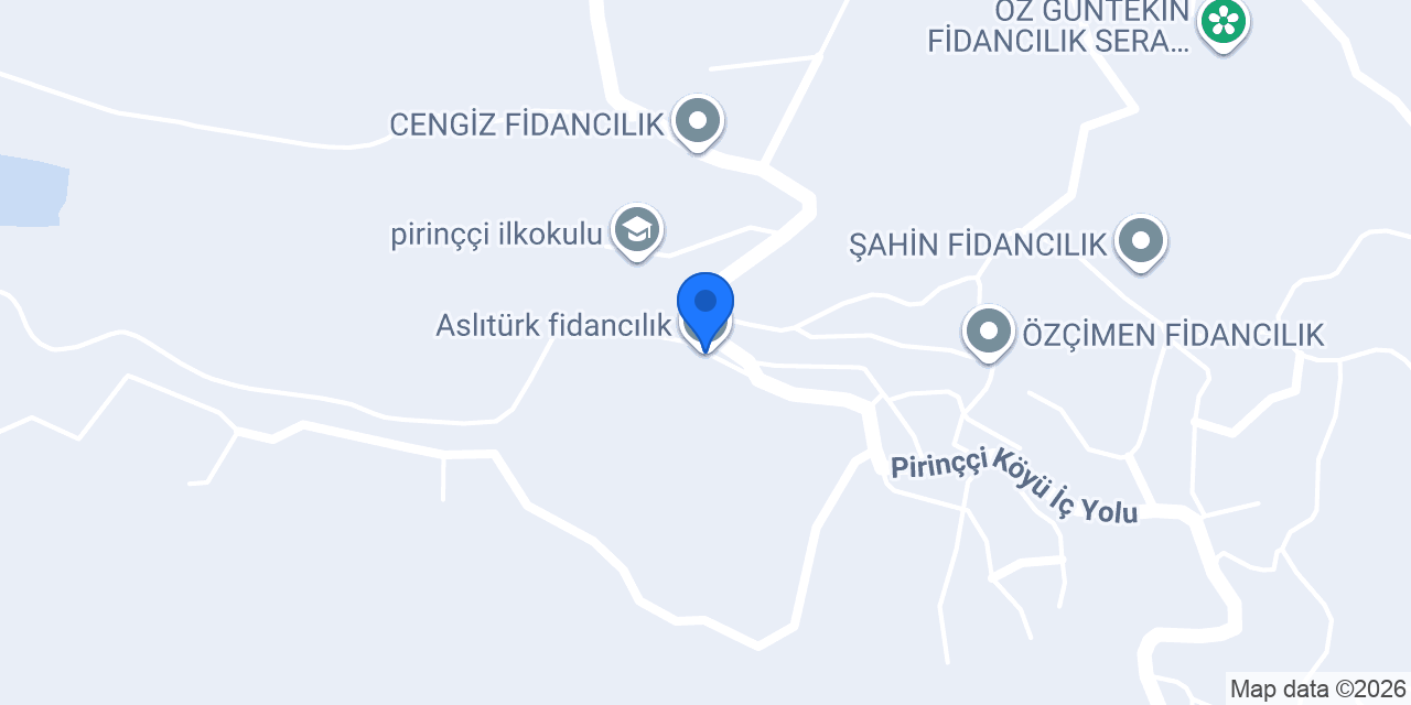 Aslıtürk fidancılık konumu