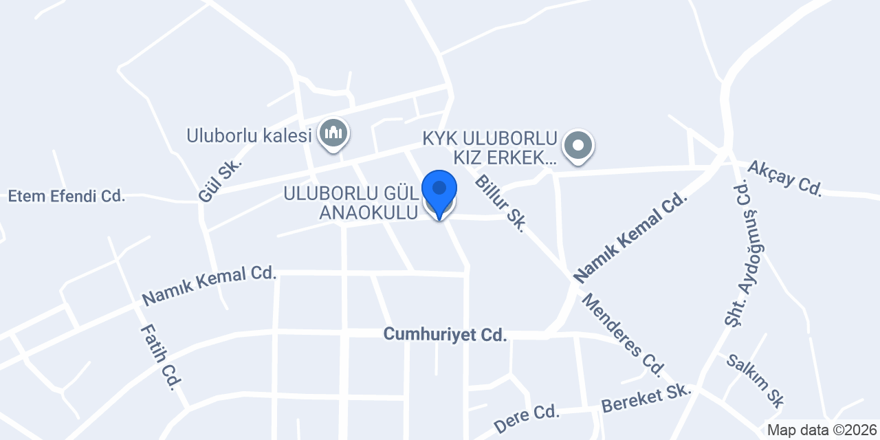 ULUBORLU GÜL ANAOKULU konumu