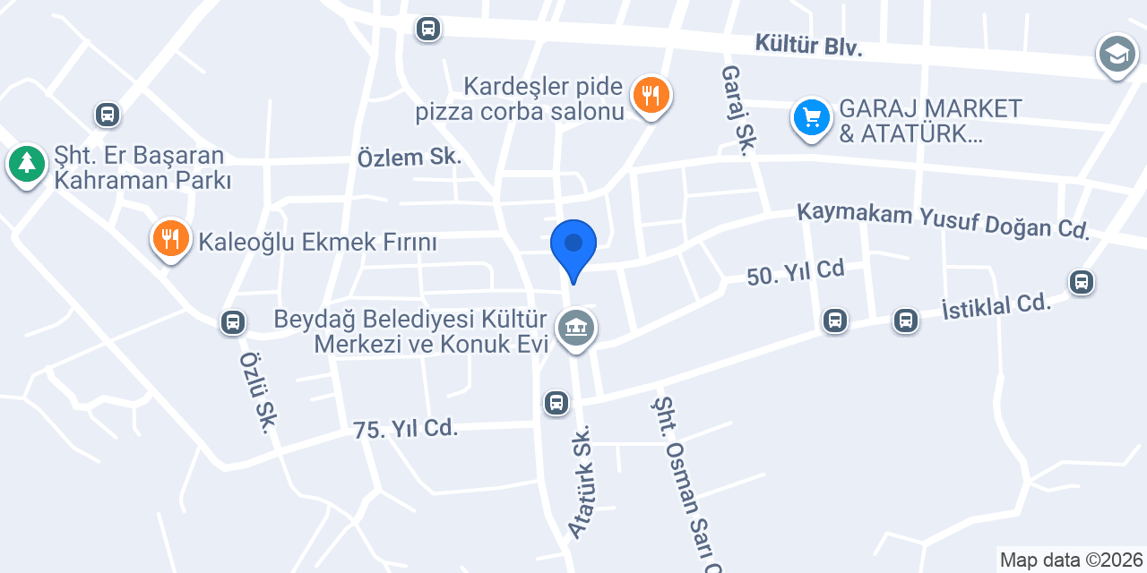 İZSU Beydağ Şubesi konumu