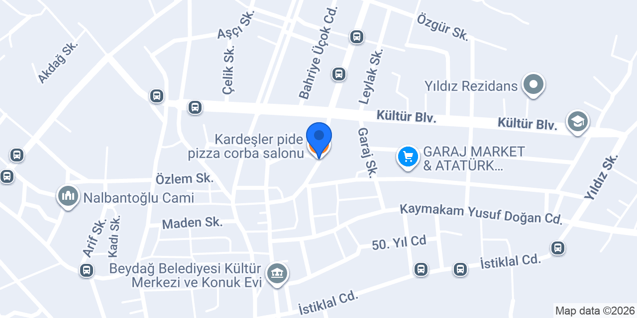 Kardeşler pide pizza corba salonu konumu